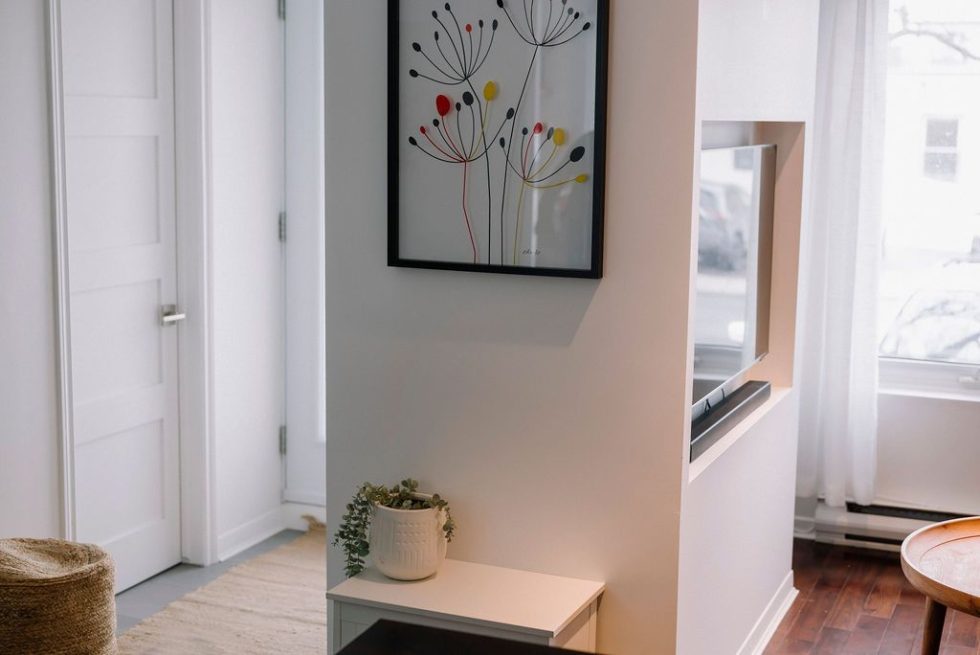 Meuble sur mesure pour télévision encastrée