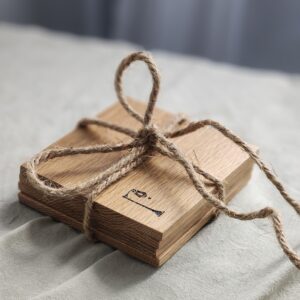 Le sous-verre en bois - Ensemble de 4