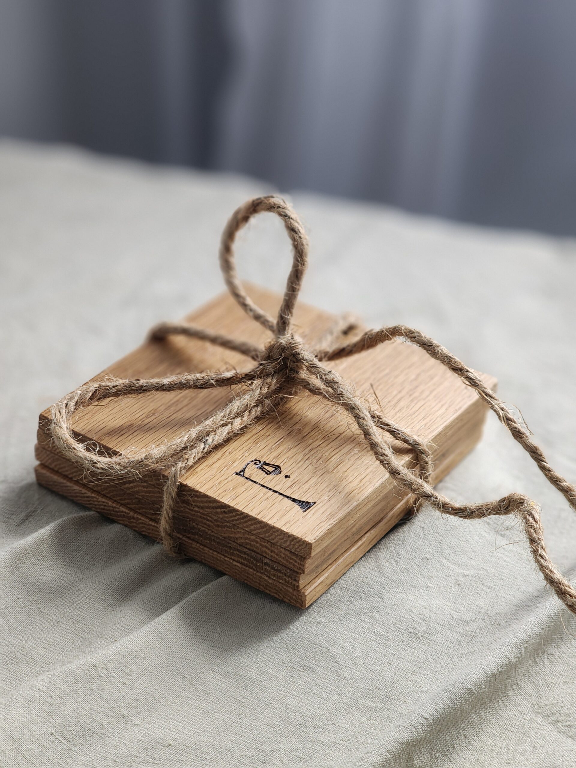 Le sous-verre en bois - Ensemble de 4